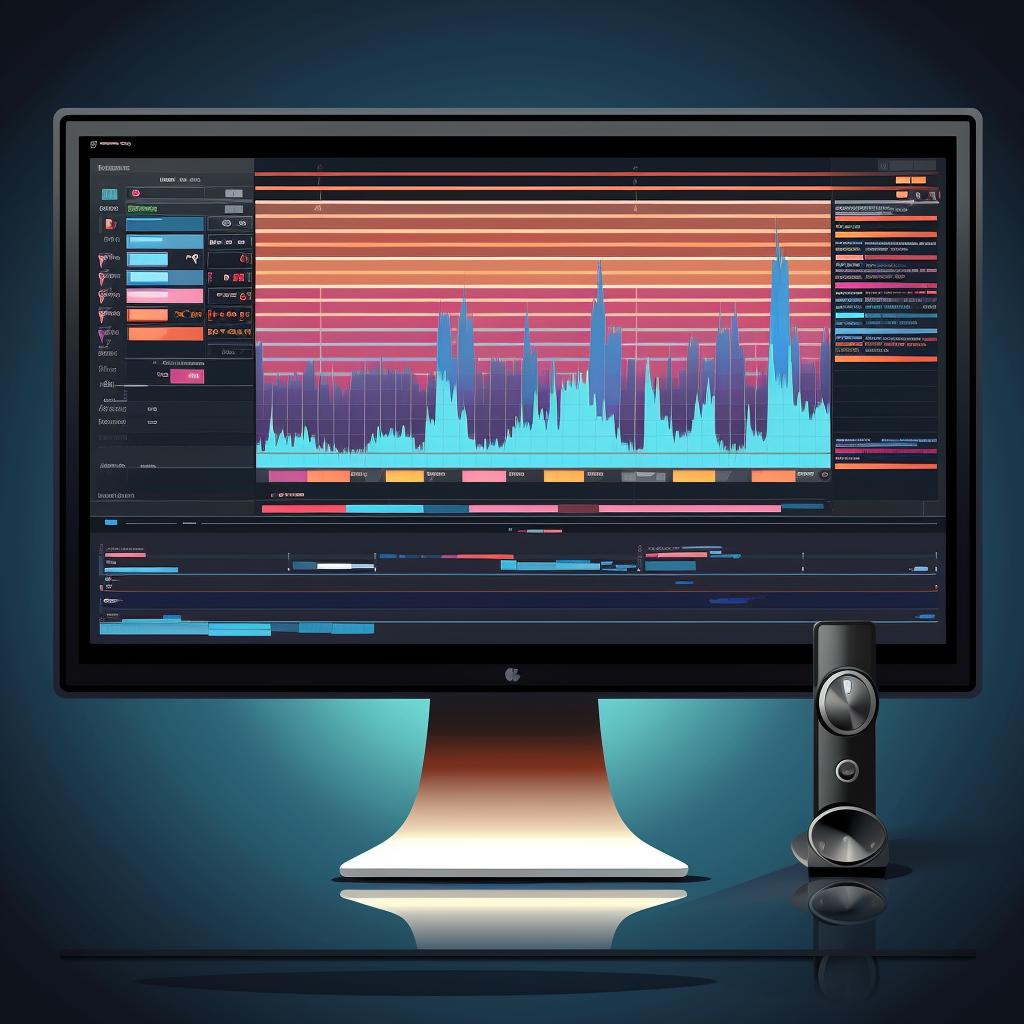 Computer screen showing an audio recording software interface